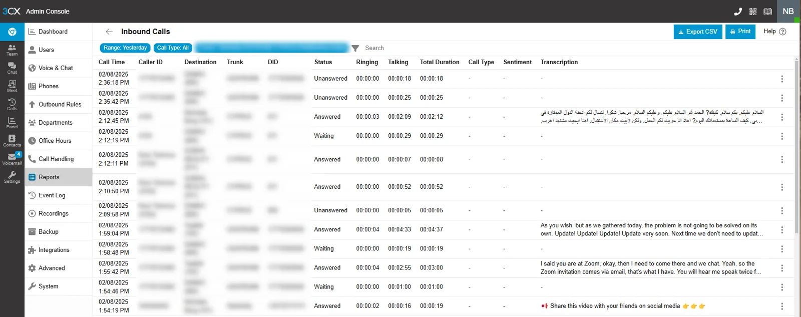 Queues & Reports